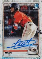 2020 Bowman Chrome Mega Box Autographs #BCMALM Luis Matos Baseball Card