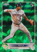 2022 Topps Chrome Update Sapphire Edition #253 Jeremy Pena Green Baseball Card