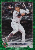 2022 Topps Update #US261 Steven Kwan Green Foil Baseball Card