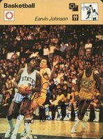 1977 Sportscaster #78-02 Earvin Johnson Italy Basketball Card