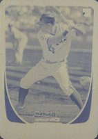 2011 Bowman Chrome Draft #101 Mike Trout Print Plate Cyan 1/1 Baseball Card