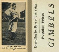 1916 Gimbels #197 Pep Young Baseball Card