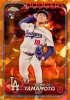 2024 Topps Chrome Sapphire #553 Yoshinobu Yamamoto Orange Baseball Card