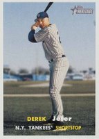 2006 Topps Heritage #23 Derek Jeter Yellow/White Letters Baseball Card