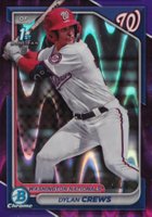 2024 Bowman Chrome Prospects #BCP23 Dylan Crews Purple Raywave Refractor Baseball Card
