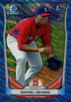 2014 Bowman Draft Picks Top Prospects #CTP37 Rafael Devers Chrome-Blue Wave Refractor Baseball Card