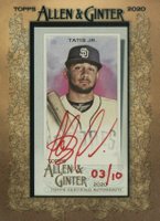 2020 Topps Allen & Ginter Mini Autographs #MAFT Fernando Tatis Jr. Red Ink Baseball Card