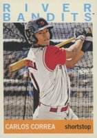 2013 Topps Heritage Minors #150a Carlos Correa Red Sleeves Baseball Card