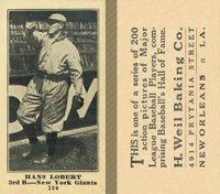 1916 Weil Baking Co. #104 Hans Lobert Baseball Card