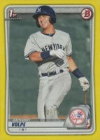 2020 Bowman Paper Prospects #BP139 Anthony Volpe Yellow Baseball Card