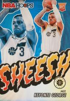 2023 Panini Hoops Premium Stock Sheesh #8 Keyonte George Silver Prizm Basketball Card