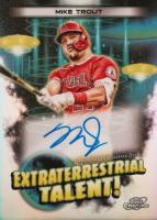 2023 Topps Cosmic Chrome Extraterrestrial Talent Autograph #MT Mike Trout Baseball Card
