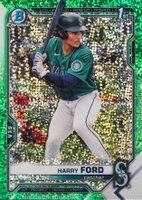 2021 Bowman Draft #BDC1 Harry Ford Chrome-Green Sparkle Refractor Baseball Card