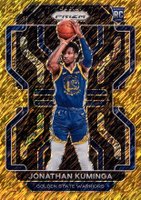 2021 Panini Prizm #307 Jonathan Kuminga Gold Shimmer Basketball Card