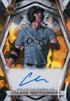 2022 Bowman Invicta #BICM Colson Montgomery Autograph-Gold Atomic Refractor Baseball Card
