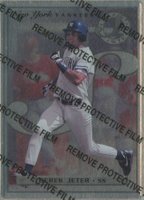 1996 Leaf Steel #40 Derek Jeter Silver Promo w/Coating Baseball Card