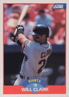 1989 Score #450 Will Clark Baseball Card