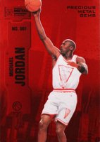 2022 Skybox Metal Universe Champions #1 Michael Jordan Red Precious Metal Gems Basketball Card