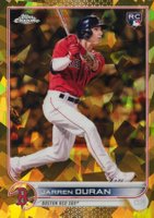 2022 Topps Chrome Sapphire Edition #187 Jarren Duran Gold Baseball Card