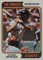 1974 Topps #129 Chris Speier Baseball Card
