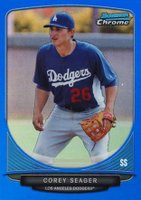 2013 Bowman Chrome Mini  #290 Corey Seager Blue Refractor Baseball Card