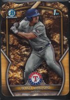 2023 Bowman Draft #BDC106 Wyatt Langford Chrome Prospector Die Cut Baseball Card