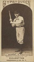 1887 Gypsy Queens # Tug Arundel Bat at ready nearly vertical Baseball Card
