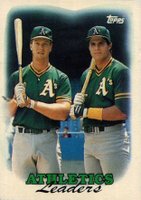 1988 Topps #759 A's Leaders Baseball Card