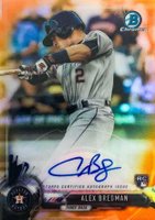 2017 Bowman Chrome Autograph Rookies #AB Alex Bregman Orange Refractor Baseball Card