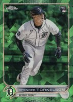 2022 Topps Chrome Update Sapphire Edition #20 Spencer Torkelson Green Baseball Card