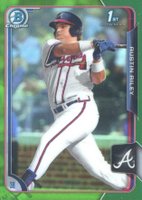 2015 Bowman Draft #157 Austin Riley Chrome-Green Refractor Baseball Card