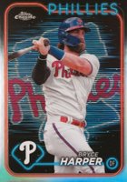2024 Topps Chrome #62 Bryce Harper Lightboard Logo Baseball Card
