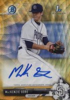 2017 Bowman Draft Chrome Draft Picks Autographs  #CDAMG  MacKenzie Gore Gold Wave Refractor Baseball Card