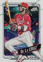 2024 Topps Chrome Cosmic #44 Elly de La Cruz White Hole Refractor Baseball Card