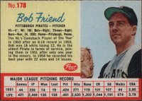 1962 Post Cereal #178 Bob Friend Baseball Card