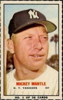1964 Bazooka #1 Mickey Mantle Baseball Card