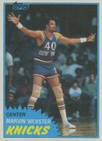1981 Topps #87 Marvin Webster East Basketball Card