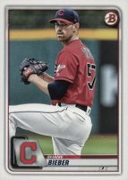 2020 Bowman #13 Shane Bieber Baseball Card
