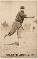 1910 Sepia Postcards # Walter Johnson Baseball Card