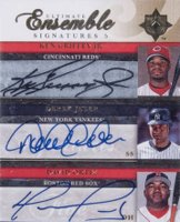 2006 Ultimate Collection Ultimate Ensemble Signature 5 #3 Griffey Jr./Jeter/Ortiz/Pujols/Cabrera Baseball Card