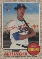 2017 Topps Heritage Real One Autographs #CB Cody Bellinger Red Ink Baseball Card