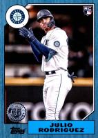 2022 Topps Update 1987 Topps Baseball #87TBU44 Julio Rodriguez Blue Baseball Card