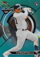 2023 Topps Finest #13 Oswald Peraza Aqua Baseball Card