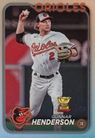 2024 Topps #450 Gunnar Henderson Rainbow Foil Baseball Card