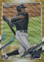 2021 Topps Chrome #101 Jesus Sanchez Gold Wave Refractor Baseball Card