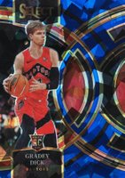 2023 Panini Select #126 Gradey Dick Blue Cracked Ice Basketball Card