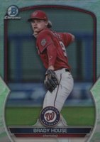 2023 Bowman Chrome Prospects #BCP68 Brady House Lunar Glow Refractor Baseball Card