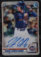 2020 Bowman Draft Chrome Draft Picks Autographs #CDAPC Pete Crow-Armstrong Black Refractor Baseball Card