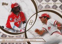 2024 Topps Dynamic Duals #4 Elly de La Cruz/Johnny Bench Baseball Card