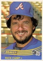1984 Donruss #165 Rick Camp Baseball Card